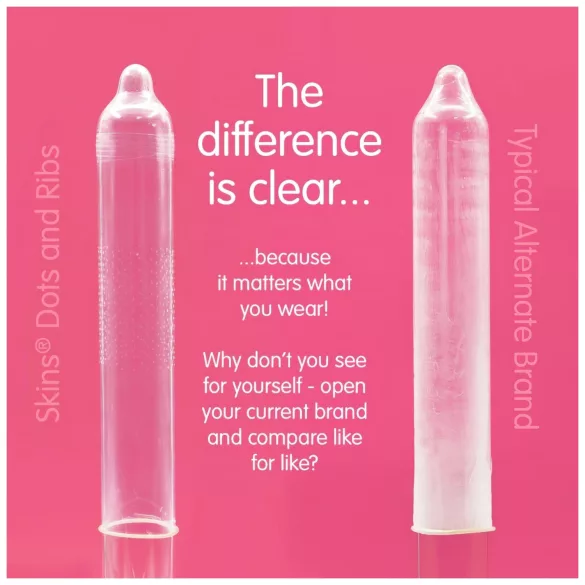 Skins - condooms ribbels en nopjes - 16 stuks