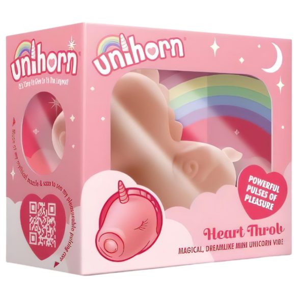 Unihorn Heart Throb - oplaadbare eenhoorn clitorisstimulator (roze)