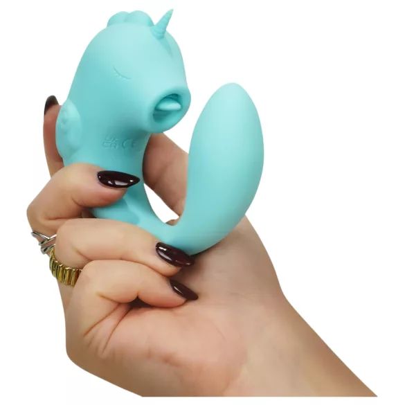 Unihorn C-Horse - G-punt- en clitoris-stimulerende vibrator (turkoois)