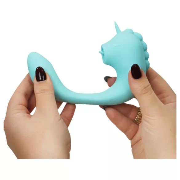 Unihorn C-Horse - G-punt- en clitoris-stimulerende vibrator (turkoois)