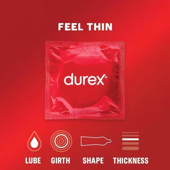 Durex Feel Thin - condoom - ultradun voor natuurlijk gevoel - 18 stuks