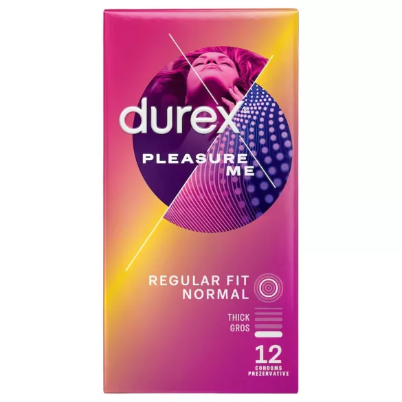 Durex Pleasure Me - geribbelde en gestippelde condooms - 12 stuks