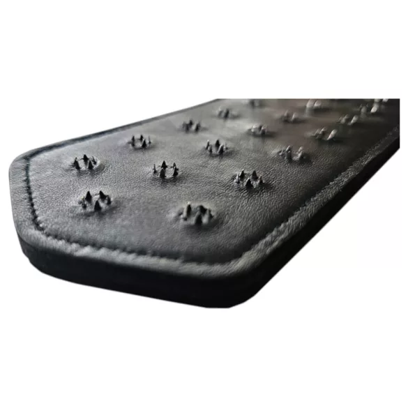 Rouge - paddle van echt leer - studs - zwart