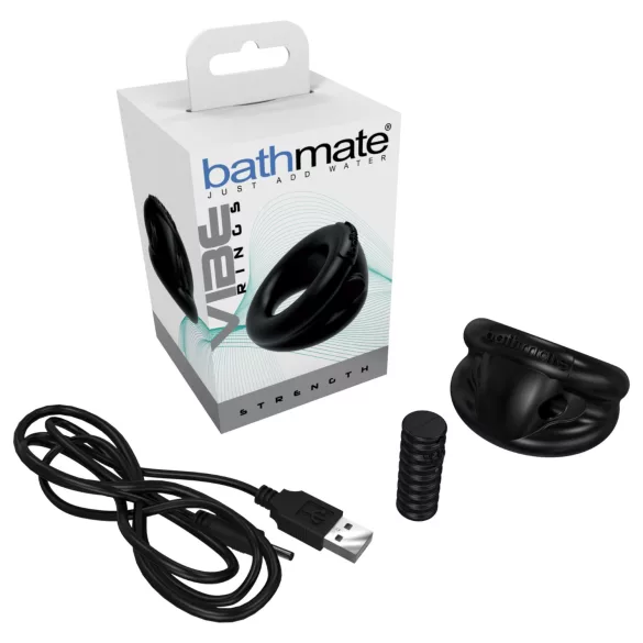 Bathmate Vibe Ring Strength - oplaadbare vibrerende penisring (zwart)
