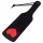 Rouge - paddle voor spanking - hartvorm - echt leer - zwart
