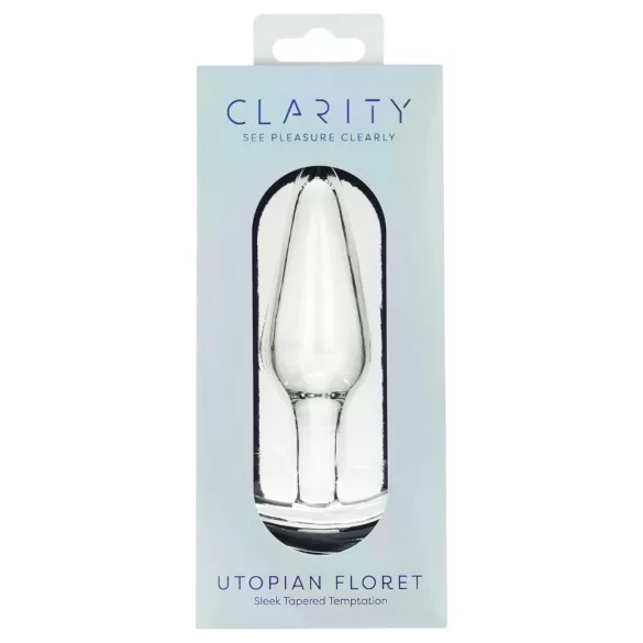 Clarity Utopian Floret - glazen anale plug (transparant)