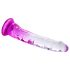 Lonely Lance - zuignap dildo (paars-transparant)