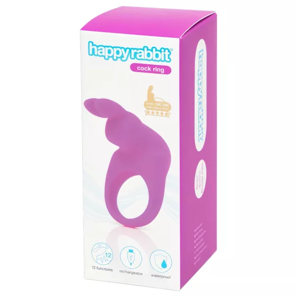 Happyrabbit - vibrerende penisring - oplaadbaar - siliconen - paars