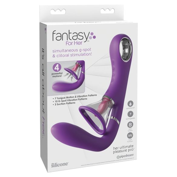 Fantasy For Her - G-spot en clitoris vibrator met 4 motoren - siliconen - paars