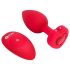 b-vibe hart - draadloze anale vibrator (rood)