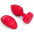 b-vibe hart - draadloze anale vibrator (rood)