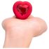 b-vibe hart - draadloze anale vibrator (rood)