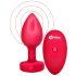 b-vibe hart - draadloze anale vibrator (rood)