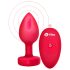 b-vibe hart - draadloze anale vibrator (rood)