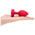 b-vibe hart - draadloze anale vibrator (rood)