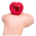 b-vibe hart - draadloze anale vibrator (rood)