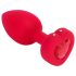 b-vibe hart - draadloze anale vibrator (rood)