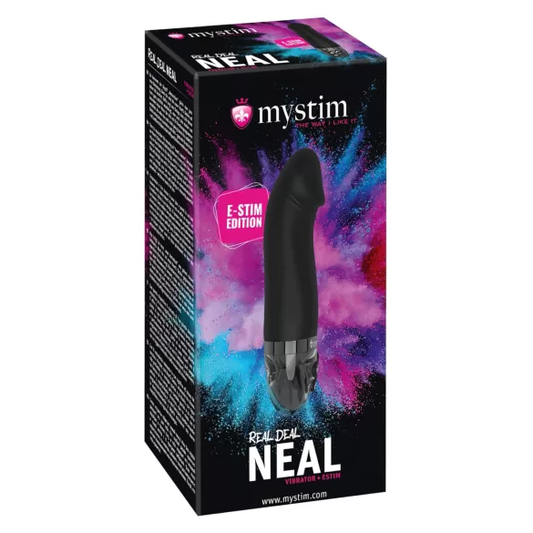 mystim - elektro vibrator - oplaadbaar, e-stim functie - zwart
