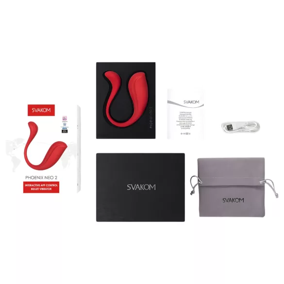 Svakom Phoenix Neo 2 - vibrerend ei met app - rood