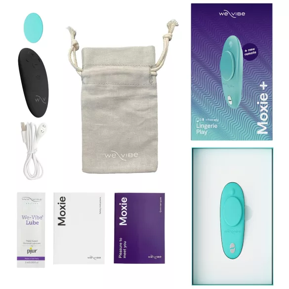 We-Vibe Moxie+ - draadloze, slimme clitoristriller (turkoois)