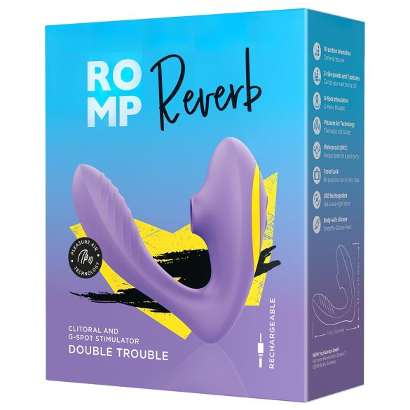 ROMP Reverb - luchtgolf 2-in-1 G-spot vibrator (paars)