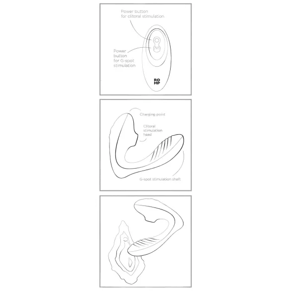 ROMP Reverb - luchtdruk vibrator en G-spot vibrator - paars