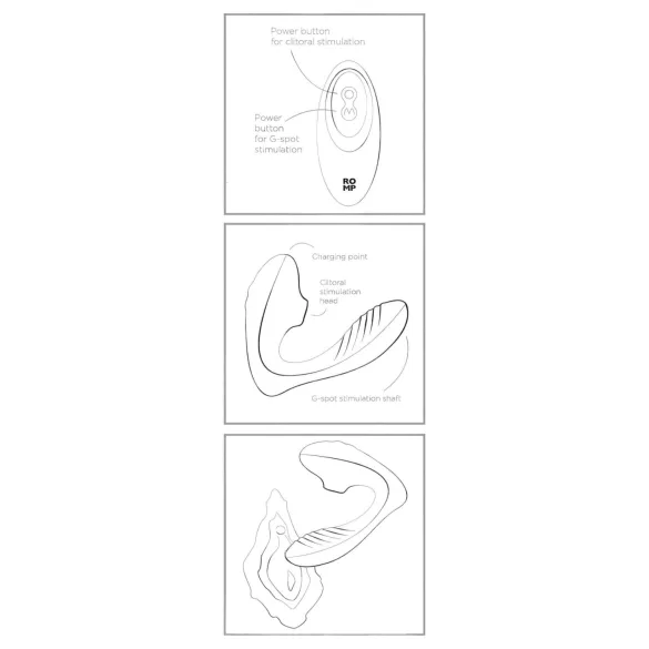 ROMP Reverb - luchtdruk 2-in-1 G-spot vibrator (paars)