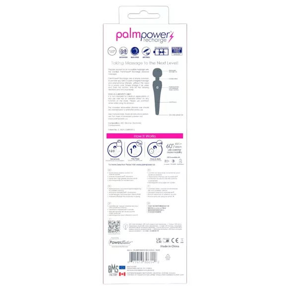 PalmPower Oplaadbaar - Accu Massager Vibrator (blauw)