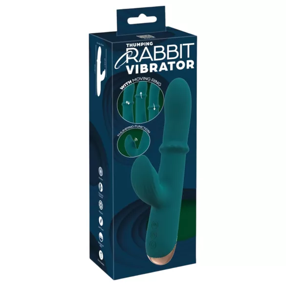 You2Toys - vibrerende penisring met rabbit - silicone - turquoise