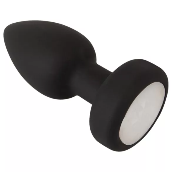 ANOS - verlicht, vibrerend anaalplug (zwart)