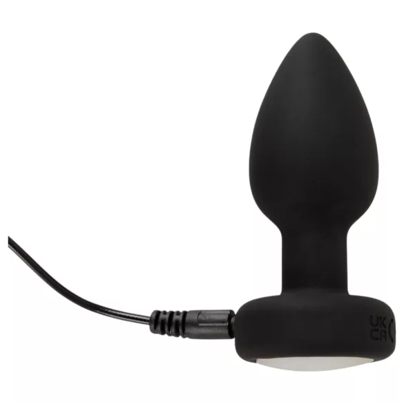 ANOS - verlicht, vibrerend anaalplug (zwart)