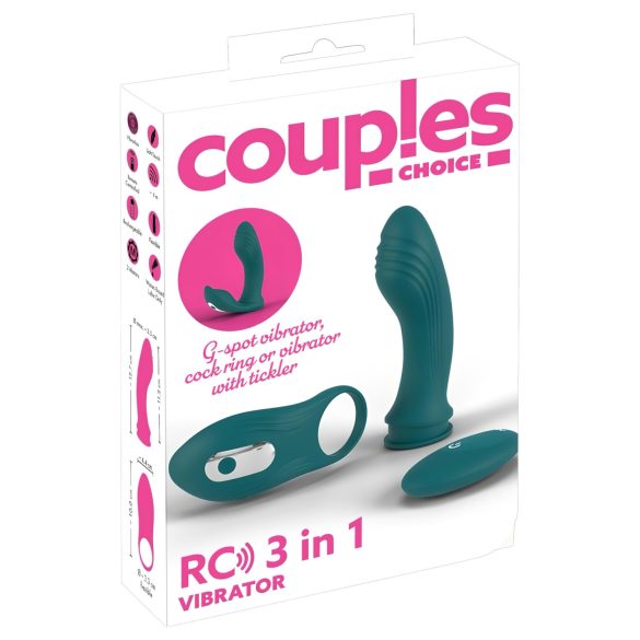 Couples Choice - 3in1 flexibele vibrator (turkoois)
