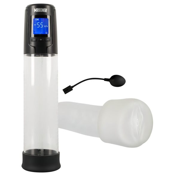Mister Boner - Automatische penispomp (zwart-transparant)