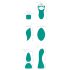 Couples Choice - 4in1 veelzijdige afstandsbediening vibrator (turkoois)