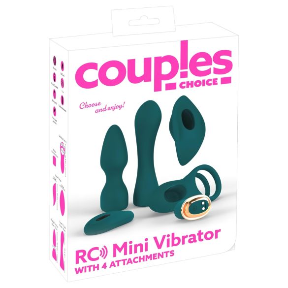 Couples Choice - 4in1 veelzijdige afstandsbediening vibrator (turkoois)