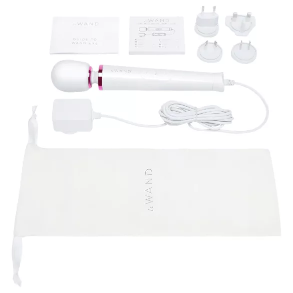 Le Wand Petite Plug-In - wand vibrator - oplaadbaar - wit