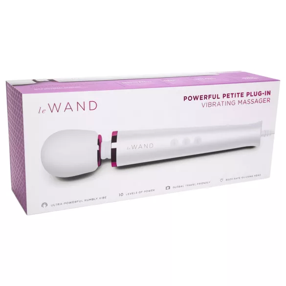 Le Wand Petite Plug-In - wand vibrator - oplaadbaar - wit