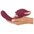 Javida - 2-in-1 tongvibrator (rood)