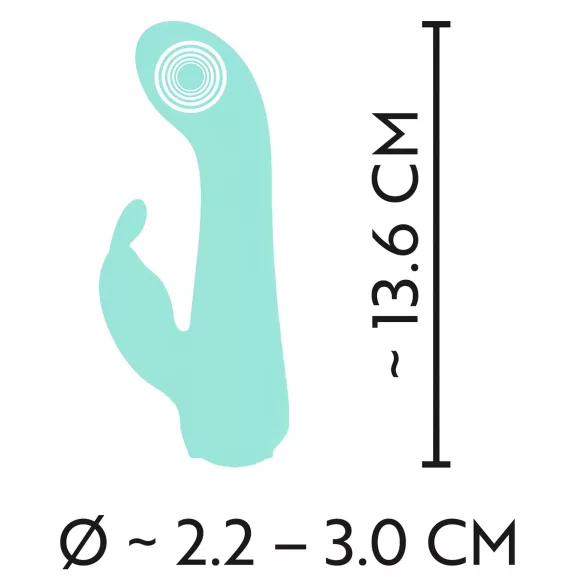 Cuties Mini 4 - oplaadbare rabbit vibrator - waterdicht - groen