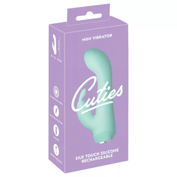 Cuties Mini 4 - oplaadbare rabbit vibrator - waterdicht - groen