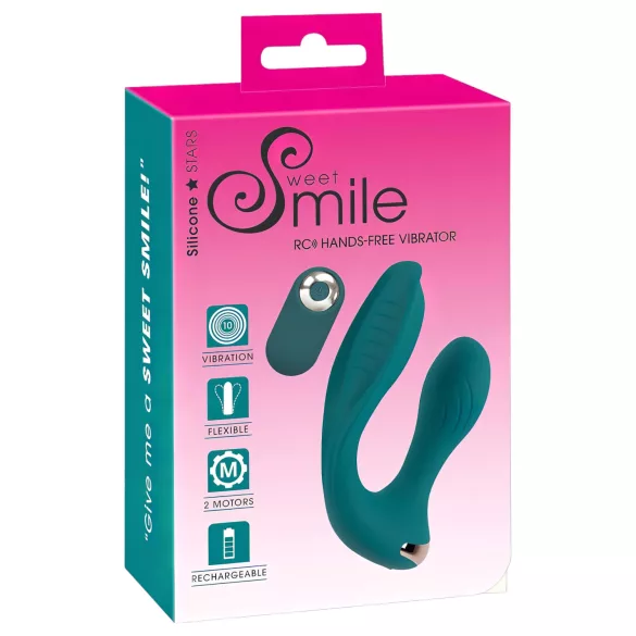 SMILE Hands-free - draagbare opzetbare vibrator (turkoois)