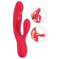   Smile Thumping Rabbit - vibrator met 3 motoren - oplaadbaar - rood