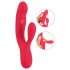 Smile Kloppende Konijn - oplaadbare 3-motorige vibrator (rood)