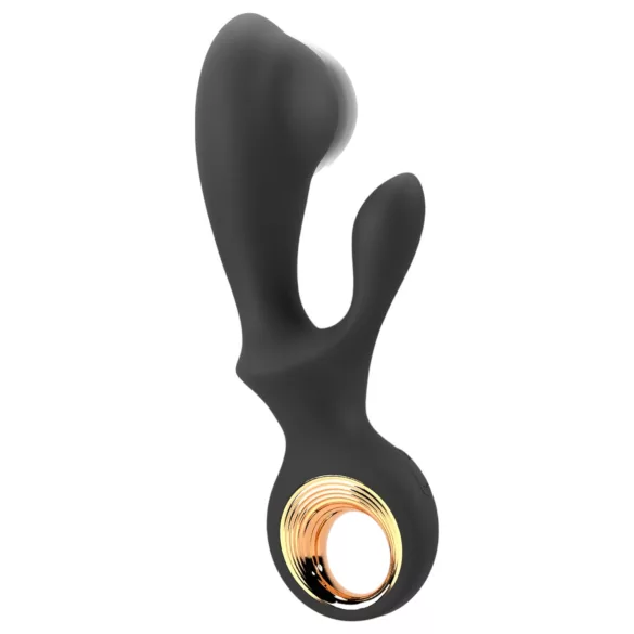 Eternal - opblaasbare vibrator met clitorisstimulator - zwart