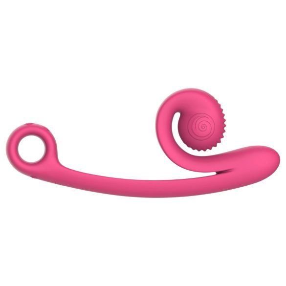 Snail Vibe Curve - duo vibrator voor clitoris en vagina - silicone - roze