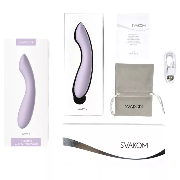 Svakom Amy 2 - oplaadbare, waterdichte G-spot vibrator (paars)