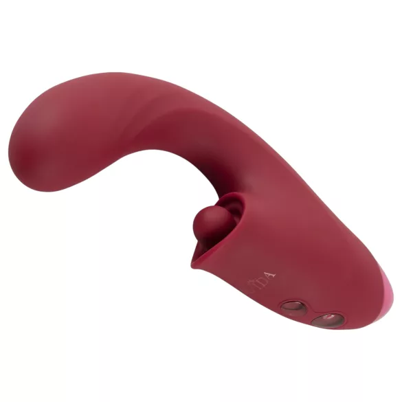 Javida - vibrator met tong - 3-in-1 functie - rood