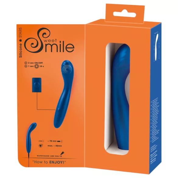Smile - flexibele G-spot vibrator - blauw