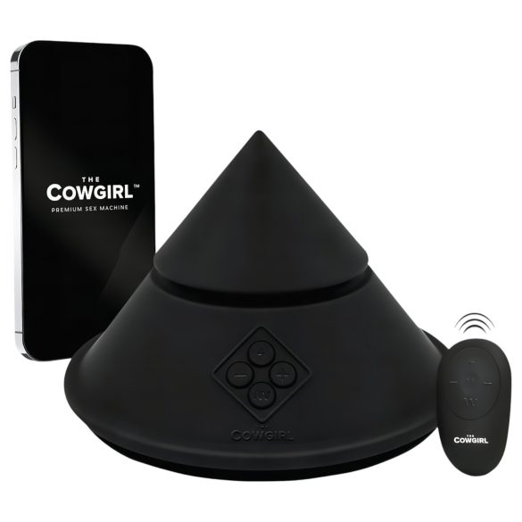 Cowgirl Cone - slimme seksspeeltje met variabele opzetstukken (zwart)