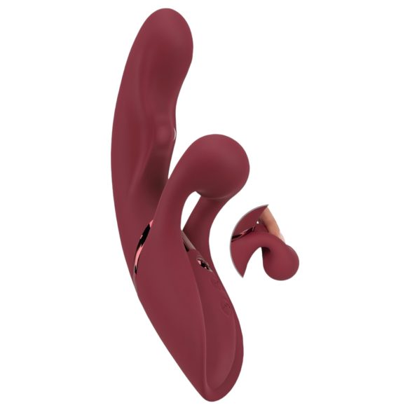 Javida 2-in-1 Konijn - Oplaadbare Clitorisstimulator Vibrator (Rood)